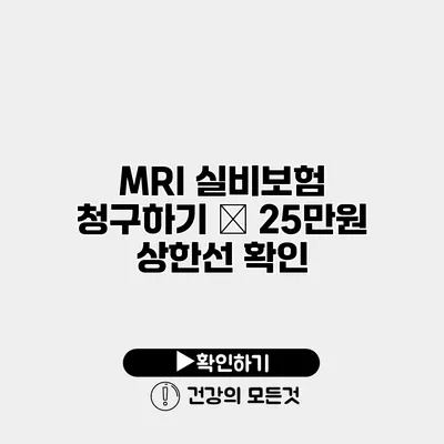 MRI 실비보험 청구하기 – 25만원 상한선 확인
