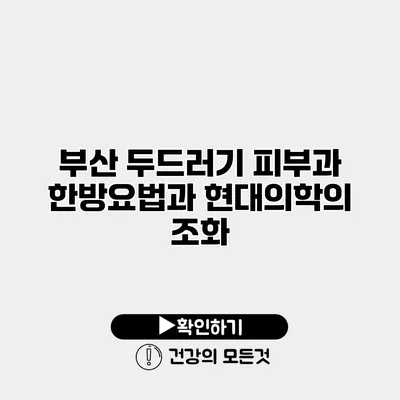 부산 두드러기 피부과 한방요법과 현대의학의 조화