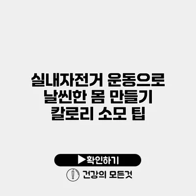 실내자전거 운동으로 날씬한 몸 만들기 칼로리 소모 팁