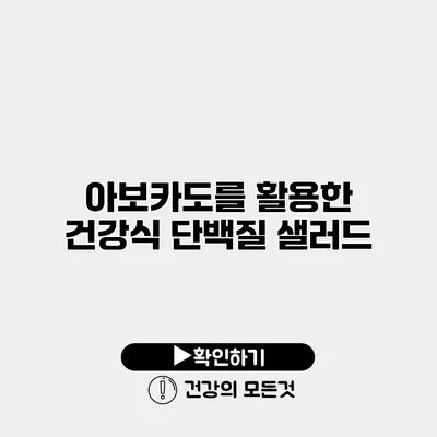 아보카도를 활용한 건강식 단백질 샐러드