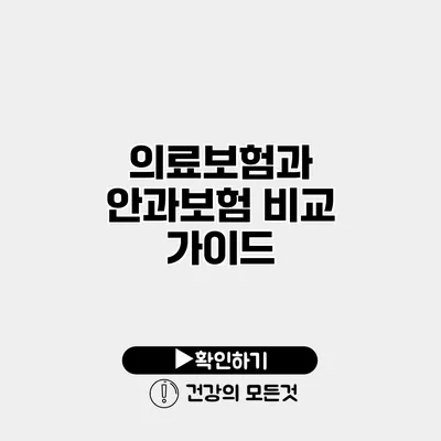 의료보험과 안과보험 비교 가이드