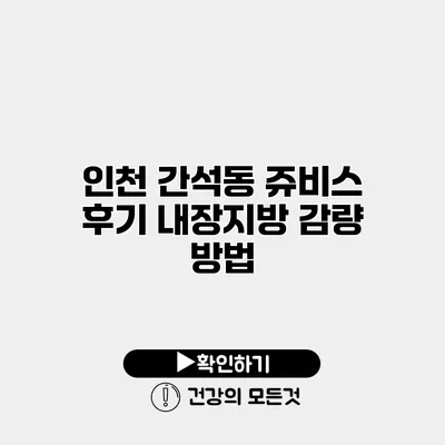인천 간석동 쥬비스 후기 내장지방 감량 방법