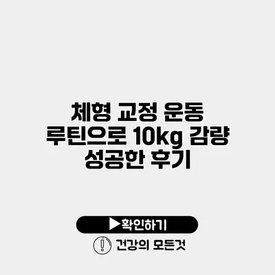체형 교정 운동 루틴으로 10kg 감량 성공한 후기