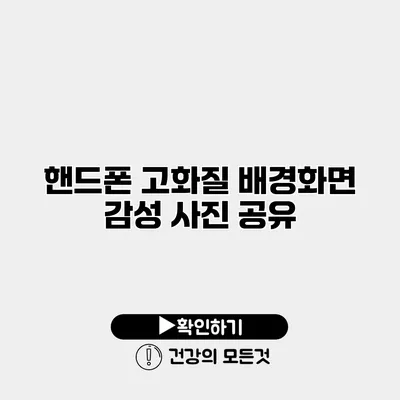 핸드폰 고화질 배경화면 감성 사진 공유