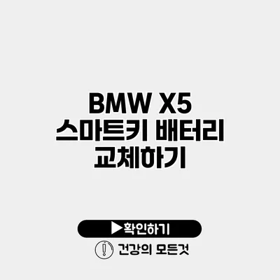 BMW X5 스마트키 배터리 교체하기