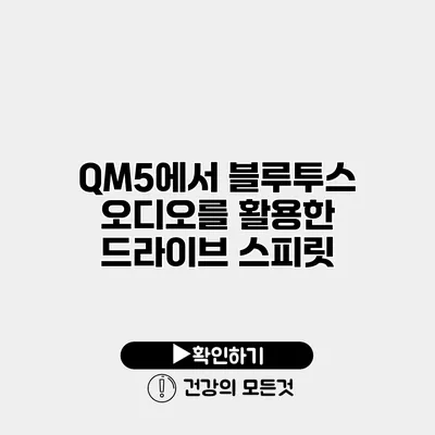 QM5에서 블루투스 오디오를 활용한 드라이브 스피릿