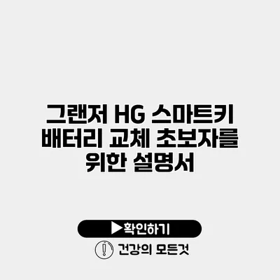 그랜저 HG 스마트키 배터리 교체 초보자를 위한 설명서