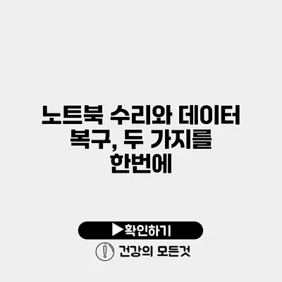 노트북 수리와 데이터 복구, 두 가지를 한번에