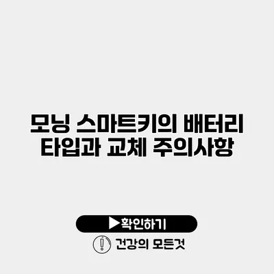 모닝 스마트키의 배터리 타입과 교체 주의사항