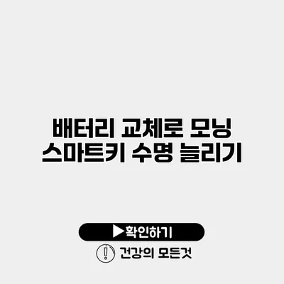 배터리 교체로 모닝 스마트키 수명 늘리기