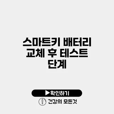 스마트키 배터리 교체 후 테스트 단계