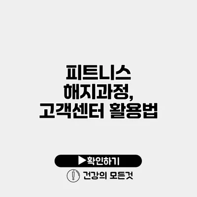 피트니스 해지과정, 고객센터 활용법